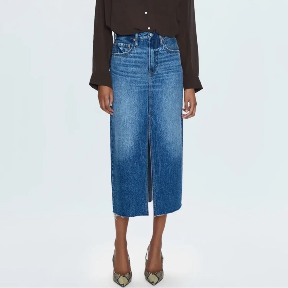 Pistola Alice Denim Midi Skirt